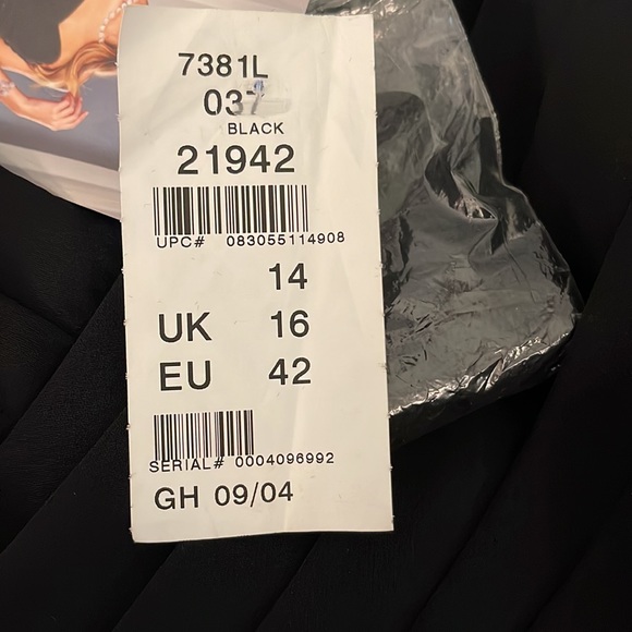 ❤️ NWT! Alfred Angelo Black Chiffon Draped Strapless Dress - Picture 7 of 10